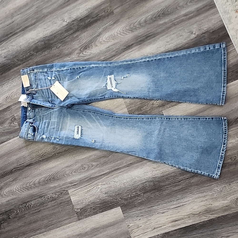 High rise flair jeans